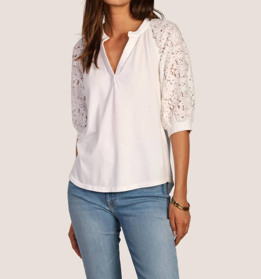 NEW DYLAN women's jolie blouse in white